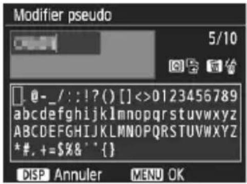 CANON EOS 1500D - Utilisation du clavier virtuel - 1