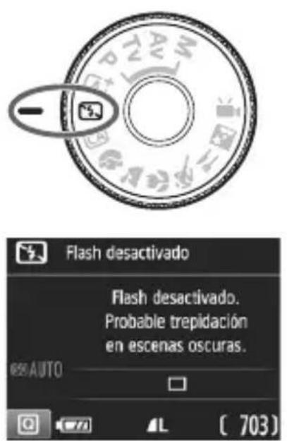 CANON EOS 1500D - Desactivación del flash - 1