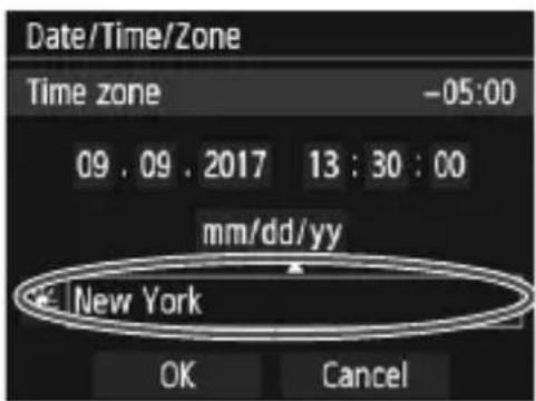 CANON EOS 1500D - Under the [⚡2] tab, select [Date/Time/Zone]. - 1