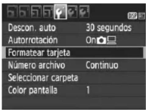 CANON EOS 1500D - MENU Formateado de la tarjeta - 2