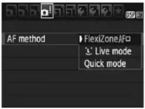 CANON EOS 1500D - Selecting the AF Method - 1