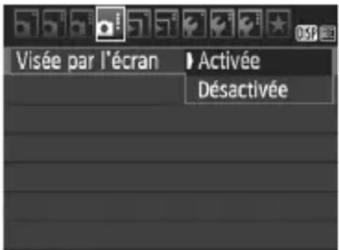 CANON EOS 1500D - Activation de la prise de vue avec Visée par l'écran - 1
