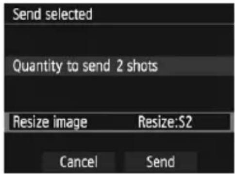 CANON EOS 1500D - Select the images to send. - 2