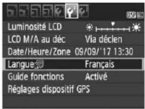 CANON EOS 1500D - Affichez l'écran du menu. - 1