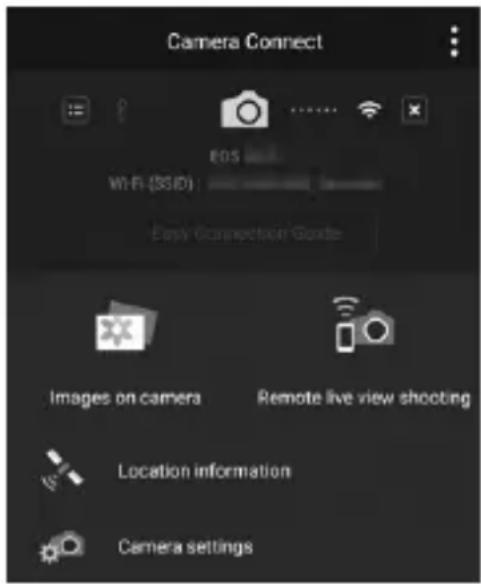 CANON EOS 1500D - Camera Connect Main Window - 1