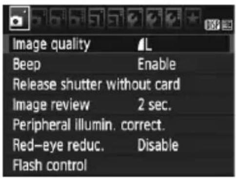 CANON EOS 1500D - Menu Setting Procedure - 1