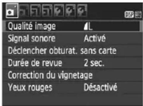 CANON EOS 1500D - Fonctions du menu Image capturée - 1