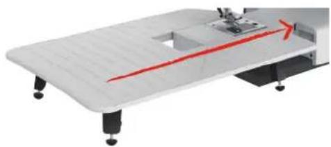 Bernette b79 - Utiliser la table rallonge - 1