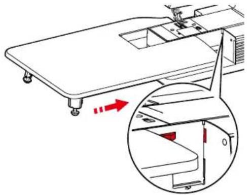 Bernette b05 Academy - Utiliser la table rallonge - 2