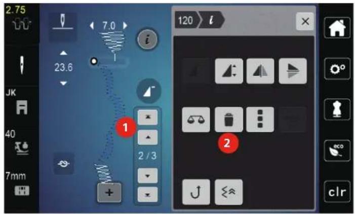 Bernette b77 - Supprimer un motif de point unique - 1