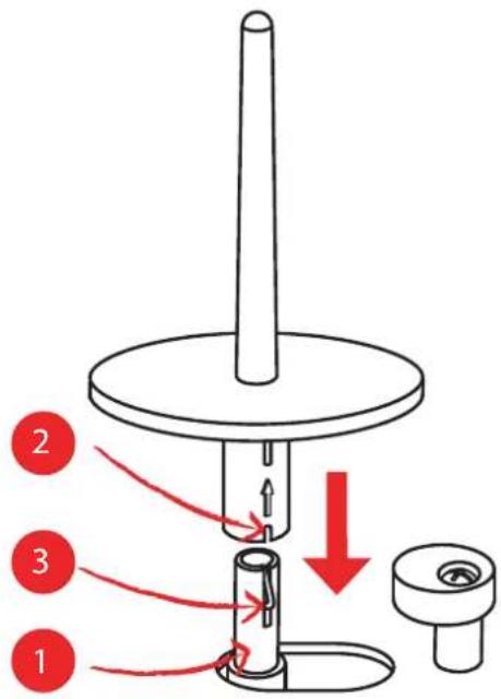Bernette b77 - Support de bobine à l'horizontale - 3