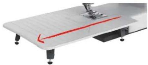 Bernette b77 - Utiliser la table rallonge - 2