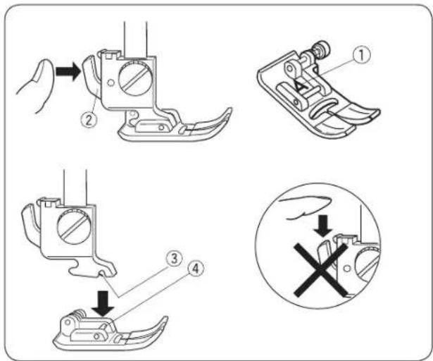 Bernette b38 - Fixation du support de pied-de-biche - 1