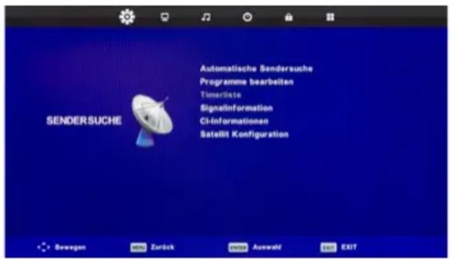 MEGASAT Royal Line III 32 - Navigation im Hauptmenu - 1