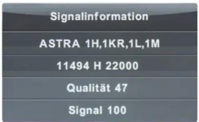 MEGASAT Royal Line III 32 - Informations sur les signaux - 1