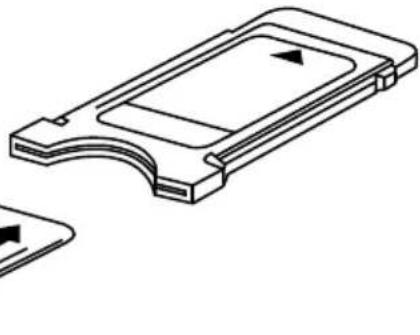 MEGASAT Royal Line III 32 - Insérer la smartcard dans le module cl: - 1