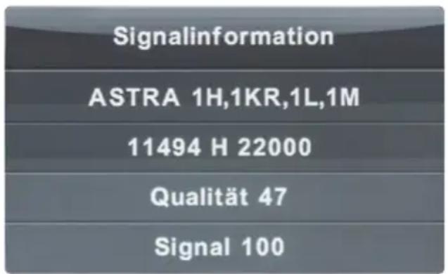 MEGASAT Royal Line III 32 - Signalinformationen - 1