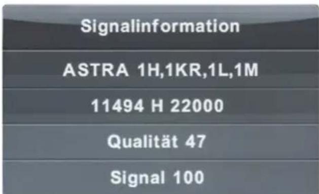 MEGASAT Royal Line III 32 - Signal informations - 1