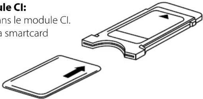 MEGASAT Royal Line III 24 - Insérer la smartcard dans le module cl: - 1