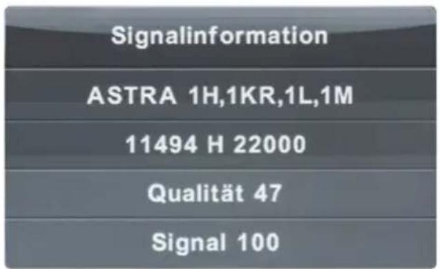 MEGASAT Royal Line III 24 - Signal informations - 1