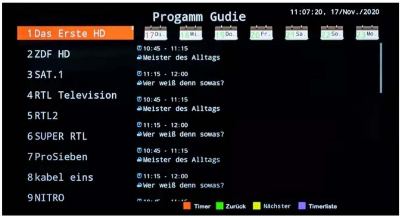 MEGASAT Royal Line III 24 Smart - EPG (guide électronique des programmes) - 1