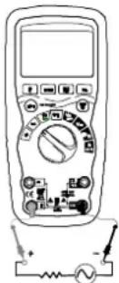 MULTIMETRIX DMM210 - Medidas de corriente alterna (frecuencia, relación cíclica) - 1