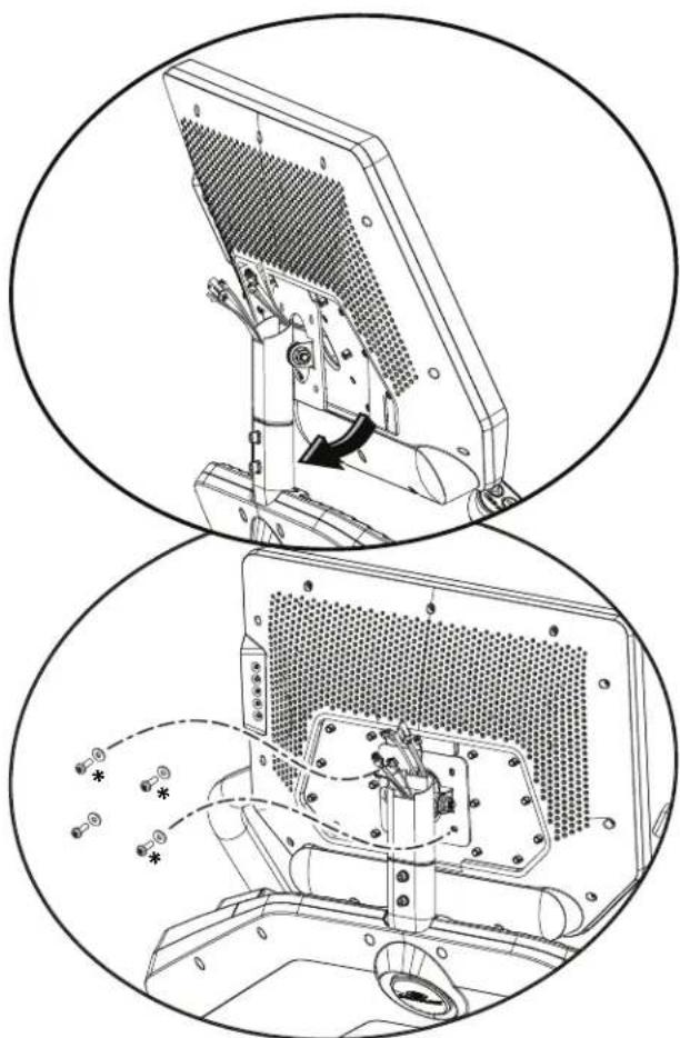 BOWFLEX BXT56 - Faites passer les câbles de la console et fixez l'armature de la console - 2