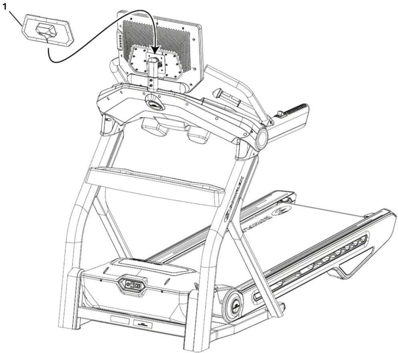 BOWFLEX BXT56 - Faites passer les câbles de la console et fixez l'armature de la console (suite) - 2