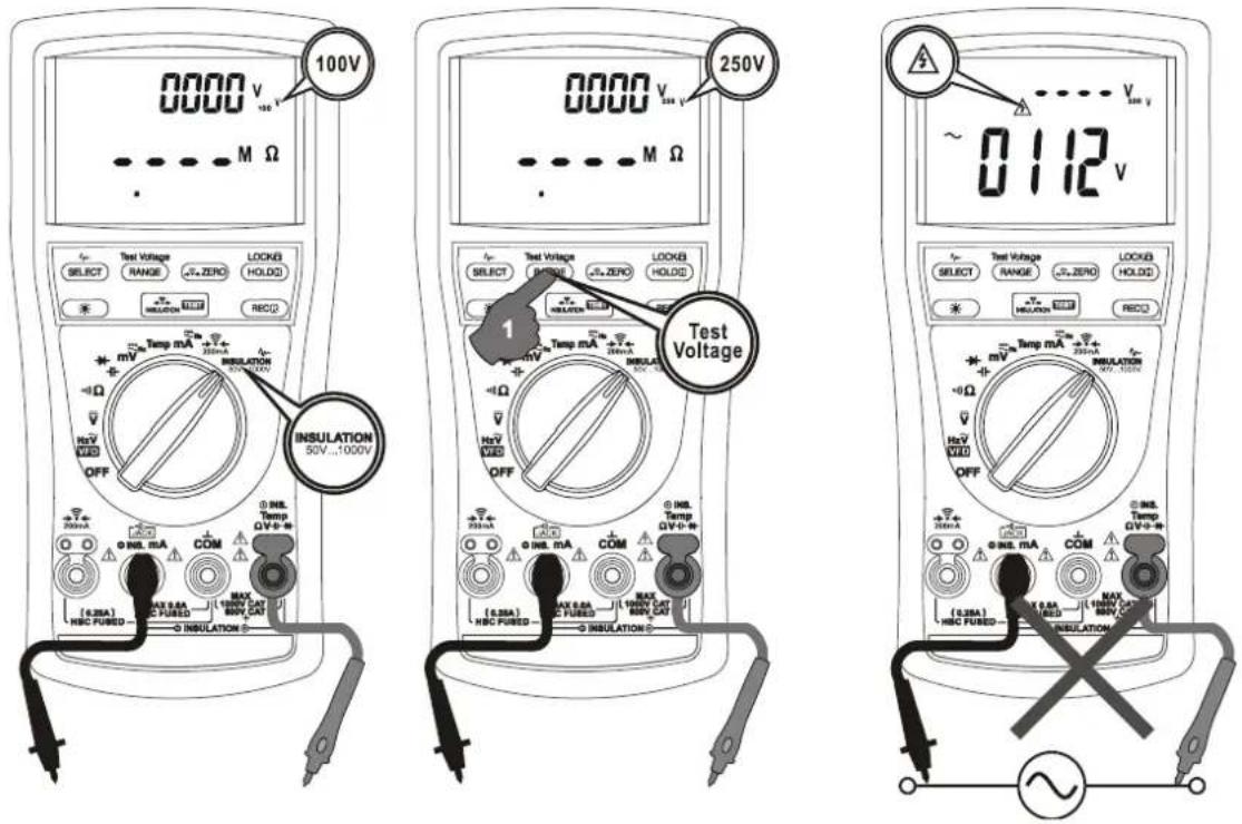 0000 V 100V M Ω 0000 V 250V M Ω 1 Test Voltage SELECT RANGE ZERO HOLDΩ INSULATION 50V...1000V INSULATION Hs/V VHD OFF 220mA 220mA COM 220mA HSC PUSED INSULATION 0.38A MAX 1.6A MAX 1.6A MAX 1.6A MAX 1.6A MAX 1.6A MAX 1.6A MAX 1.6A MAX 1.6A MAX 1.6A MAX 1.6A MAX 1.6A MAX 1.6A MAX 1.6A MAX 1.6A MAX 1.6A MAX 1.6A MAX 1.6A MAX 1.7V 0.38A MAX 1.6A MAX 1.6A MAX 1.6A MAX 1.6A MAX 1.6A MAX 1.6A MAX 1.6A MAX 1.6A MAX 1.6A MAX 1.6A MAX 1.7V 0.38A MAX 1.6A MAX 1.6A MAX 1.6A MAX 1.6A MAX 220mA 0.38A MAX 1.6A MAX 1.6A MAX 1.6A MAX 1.6A MAX 1.6A MAX 1.6A MAX 1.6A MAX 1.7V 0.38A MAX 1.6A MAX 1.6A MAX 1.6A MAX 1.6A MAX 220mA 0.38A MAX 1.6A MAX 220mA 0.38A MAX 1.6A MAX 220mA 0.38A MAX 1.6A MAX 220mA 0.38A MAX 1.6A MAX 220mA 0.38A MAX 1.6A MAX 220mA 0.38A MAX 1.6A MAX 320mA 0.38A MAX 1.6A MAX 320mA 0.38A MAX 1.6A MAX 320mA 0.38A MAX 1.6A MAX 320mA 0.38A MAX 1.6A MAX 320mA 0.38A MAX 1.6A MAX 320mA 0.38A MIN Tamp MIA 0.38A MIN Tamp MIA 0.38A MIN Tamp MIA 0.38A MIN Tamp MIA 0.38A MIN Tamp MIA 0.38A MIN Tamp MIA 0.38A MIN Tamp MIA 0.38A MIN Tamp MIA 0.38A MIN Tamp MIA 0.38A MIN Tamp MIA