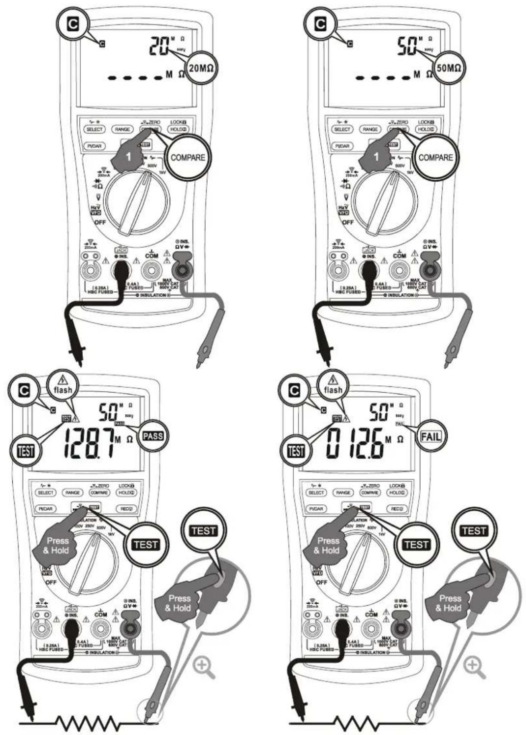 Metrel MD 9070 - Modalità CONFRONTO - 1