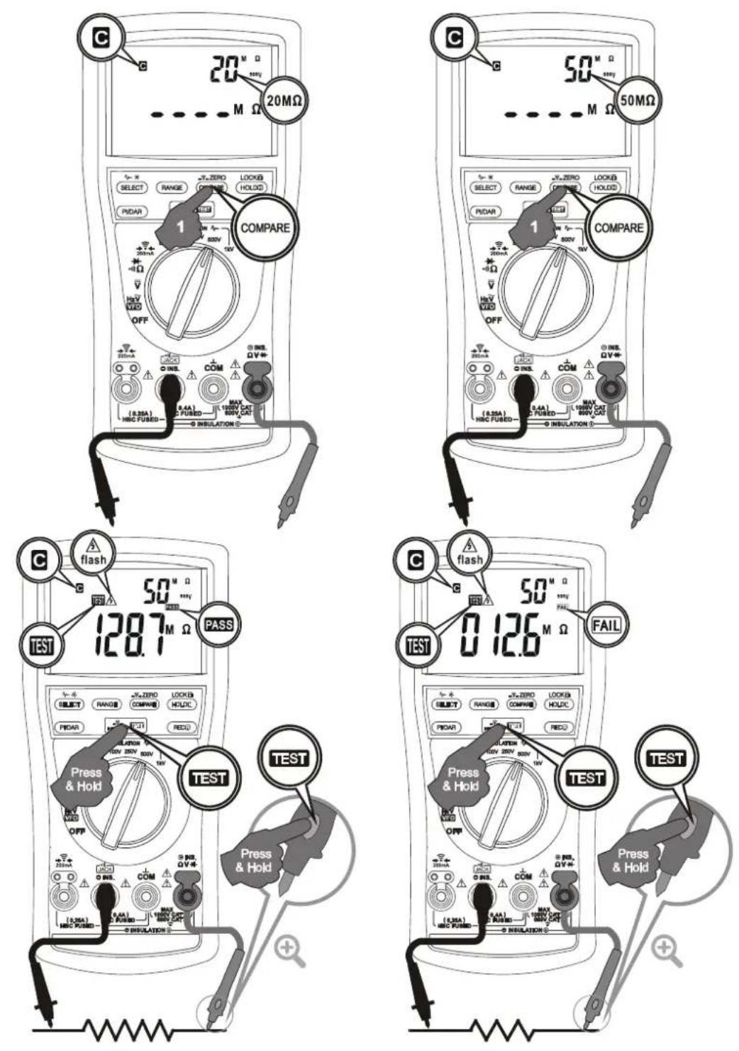 Metrel MD 9070 - Mode comparaison - 1