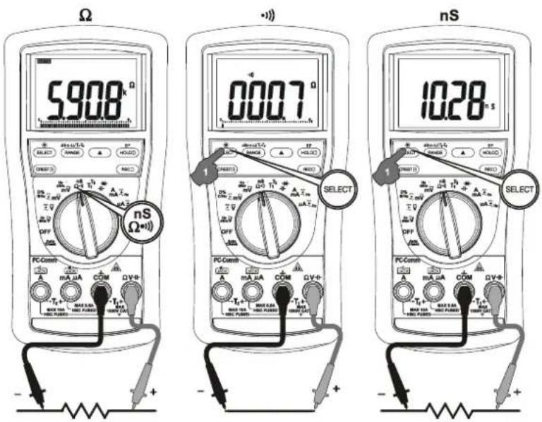 Metrel MD 9050 - nS Conductance (MD9050 only), Resistance, Continuity functions - 1