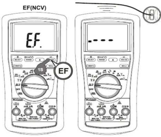 Metrel MD 9050 - Erkennung elektrischer Felder EF (nur bei MD9050) - 1