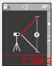 MILWAUKEE LDM 100 - MESURE indirecte hauteur/longueur (seulement avec l'LDM 100) - 1