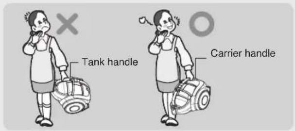 LG LCV700 - Moving the vacuum cleaner - 1