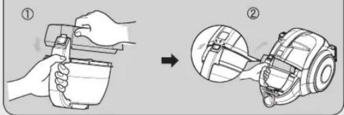 LG LCV700 - Comment utiliser Vider le bac à poussière - 2