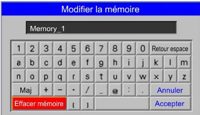 VIVITEK DW6851 - Modifier la mémoire - 1