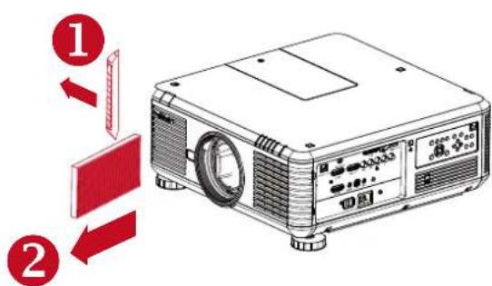 VIVITEK DW6851 - Remplacez le filtre sur le côté gauche du projecteur - 1