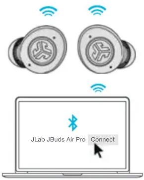 JLab JBuds Air Pro - Multipoint (connector 2 appareils en même temps) - 2