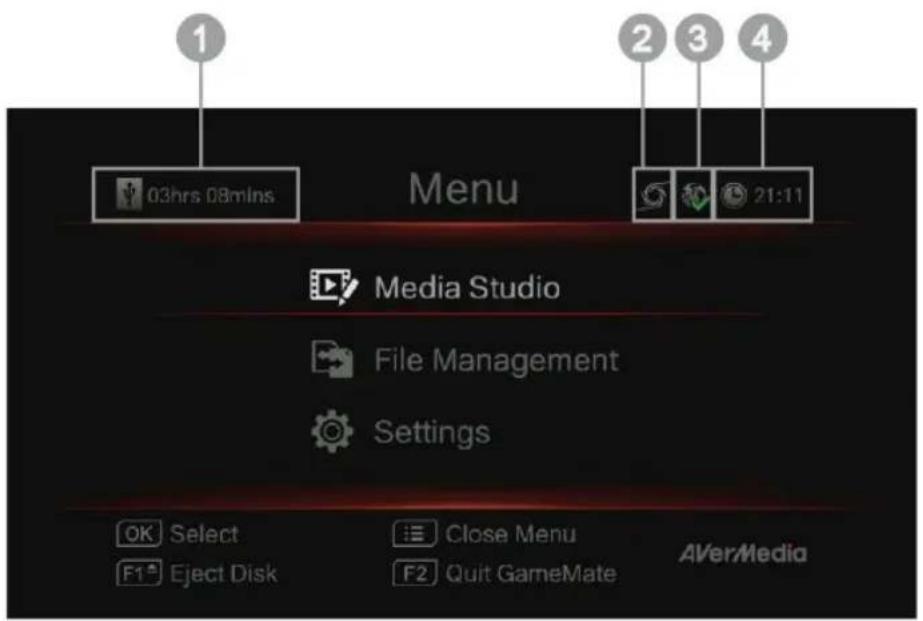 AVERMEDIA Pocket Speakerphone Hub AS315 - Chapter 6 OSD Menu - 1