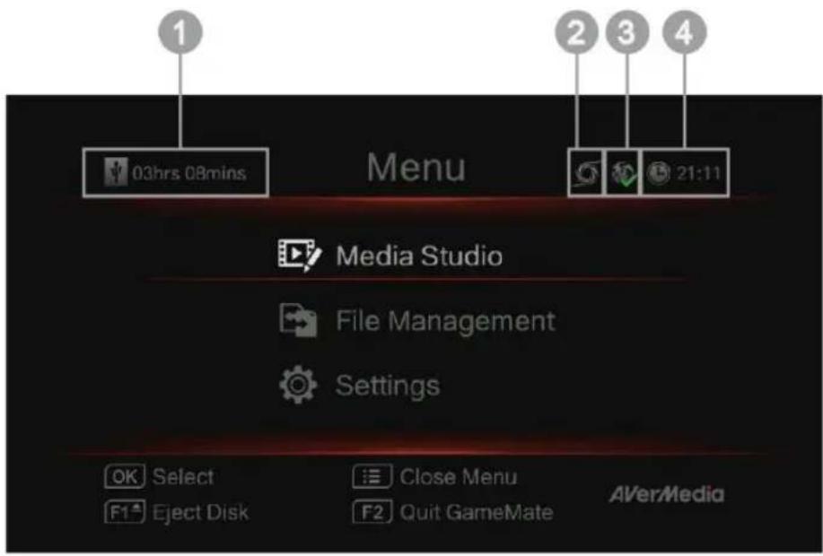 AVERMEDIA Pocket Speakerphone Hub AS315 - Capútilo 5. Menu OSD - 1