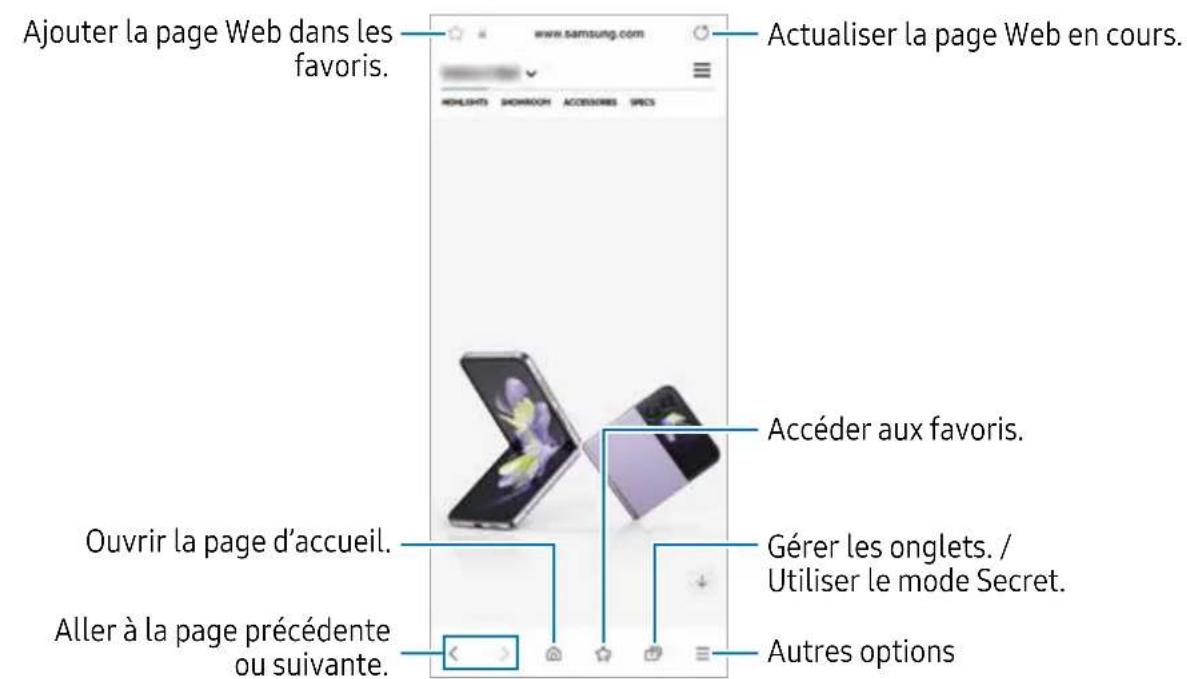 SAMSUNG Galaxy Z Flip 4 - Samsung Internet - 1