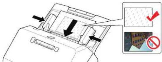 CANON imageFORMULA RS40 - Chargez la photo de maniere à ce que le bord d'insertion corresponde à l'extrémité fermée de la pochette pour numération. - 1