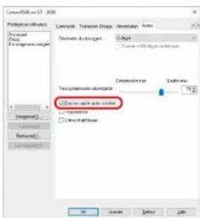 CANON imageFORMULA RS40 - Pour utiliser la fonction permettant d'ignorer la détéction de double alimentation, ouvrez l'onglet [Autres] et cochez la case [Reprise rapide après incident]. - 1