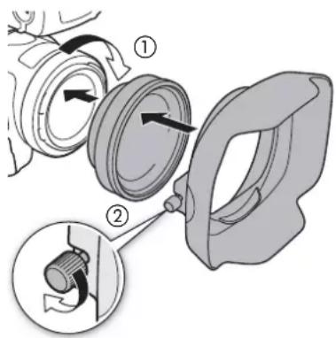 CANON XA65 - Attaching a Wide Attachment to the Camera - 1