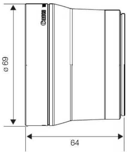 CANON XA65 - ■TL-H58 – misure dettagliate - 1