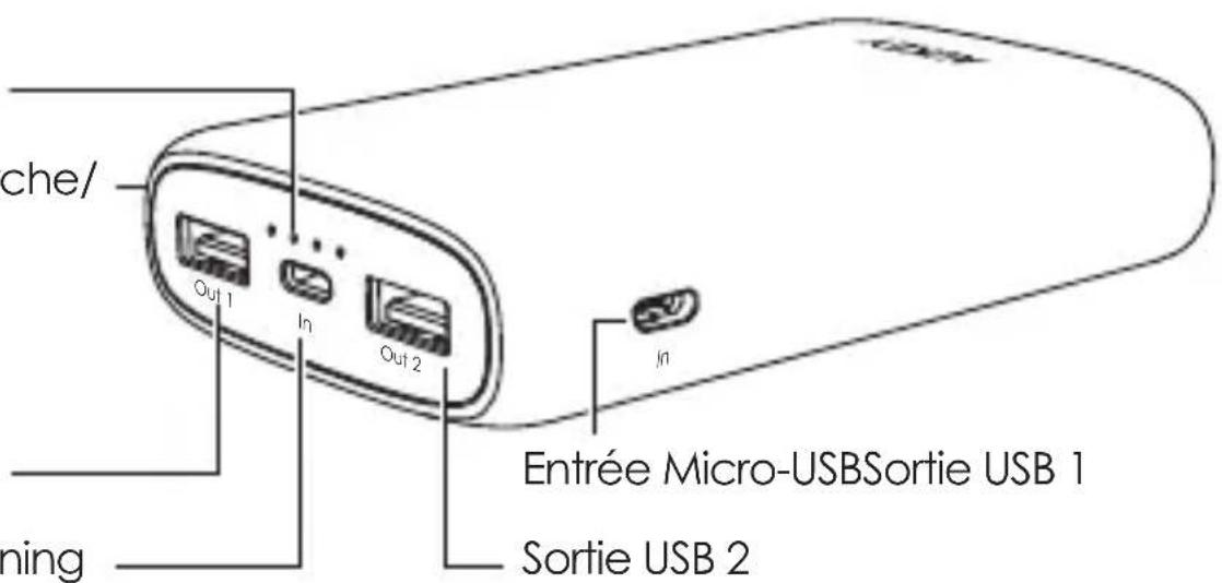 Aukey PBN64 - Schéma du produit - 1
