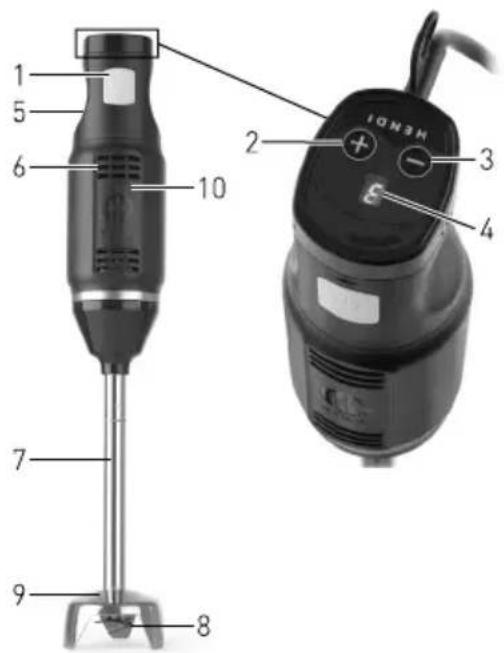 Hendi 222157 - Main parts of the appliance - 1
