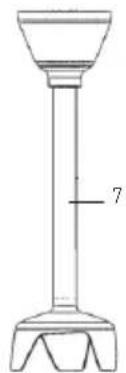 Hendi 222157 - Main unit (10) and blending part (7): - 2