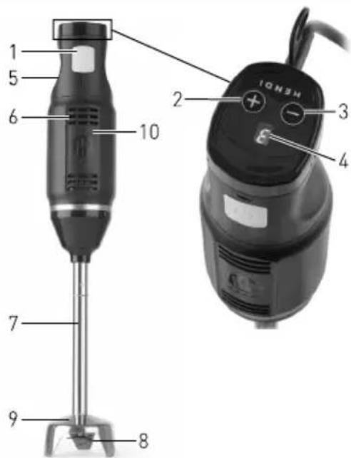 Hendi 222157 - Glavni deli naprave - 1